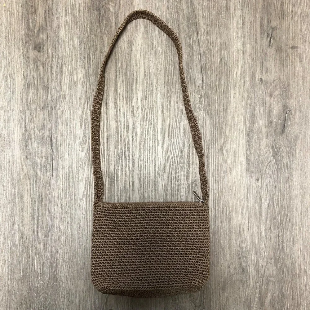 The Sak Knit Crossbody Purse Fabiana Bag Neutral Ton Taupe Tan Chunky Knit Beige